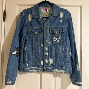Caffeine small luxury patch Jean jacket